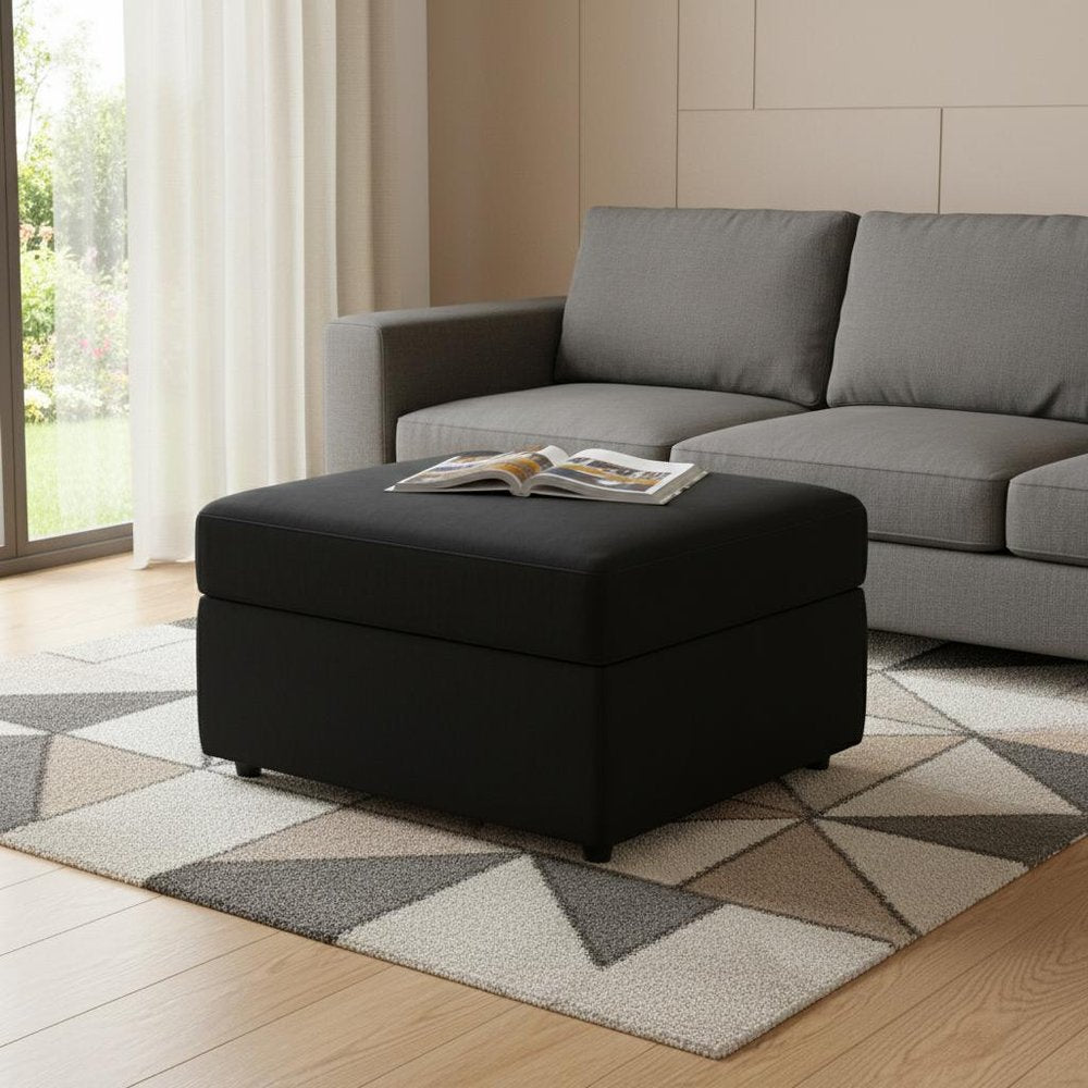 30" Velvet Storage Ottoman