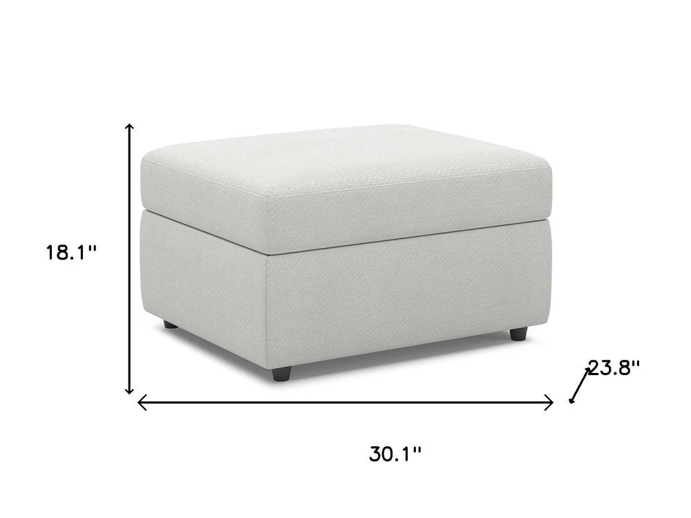 30" Velvet Storage Ottoman