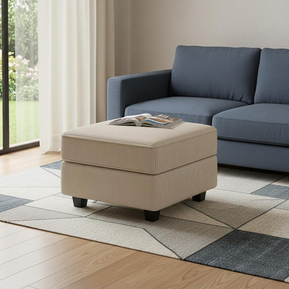 26" Corduroy Storage Ottoman