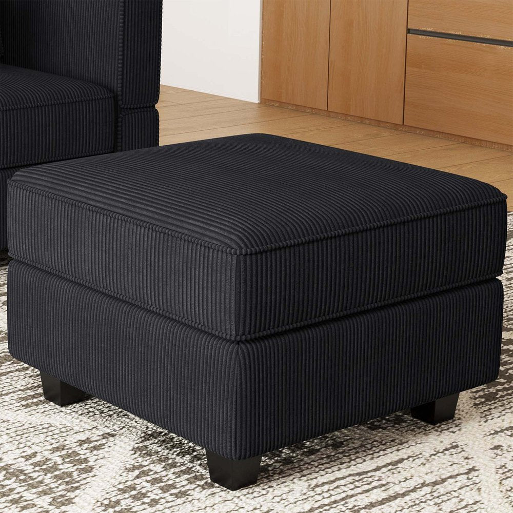 26" Corduroy Storage Ottoman