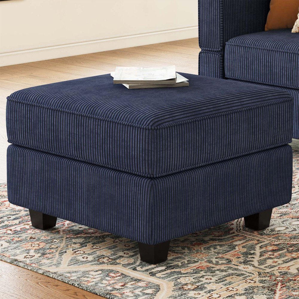 26" Corduroy Storage Ottoman