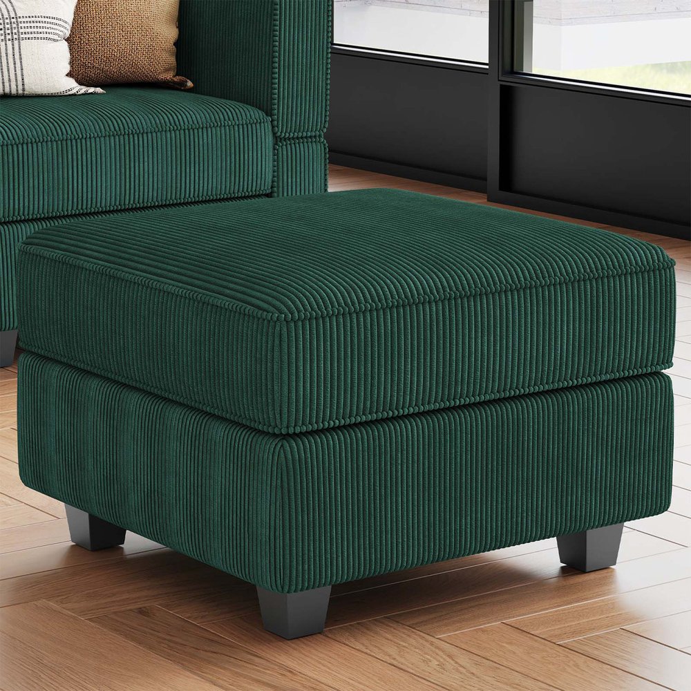 26" Corduroy Storage Ottoman