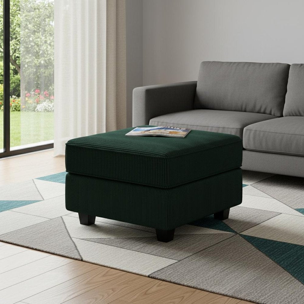 26" Corduroy Storage Ottoman