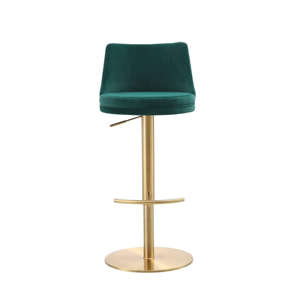 17" Modern Velvet Wingback Bar Chair