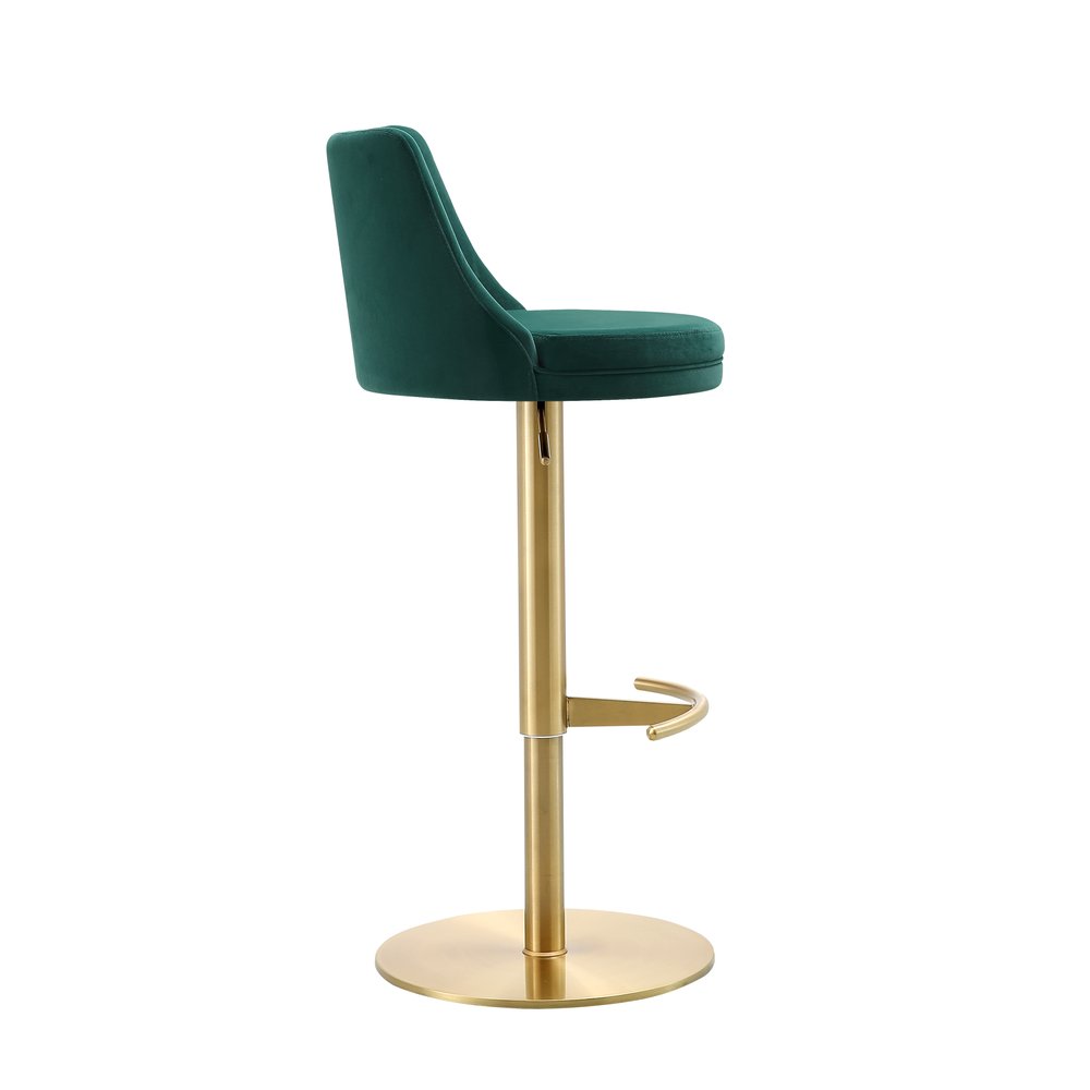 17" Modern Velvet Wingback Bar Chair