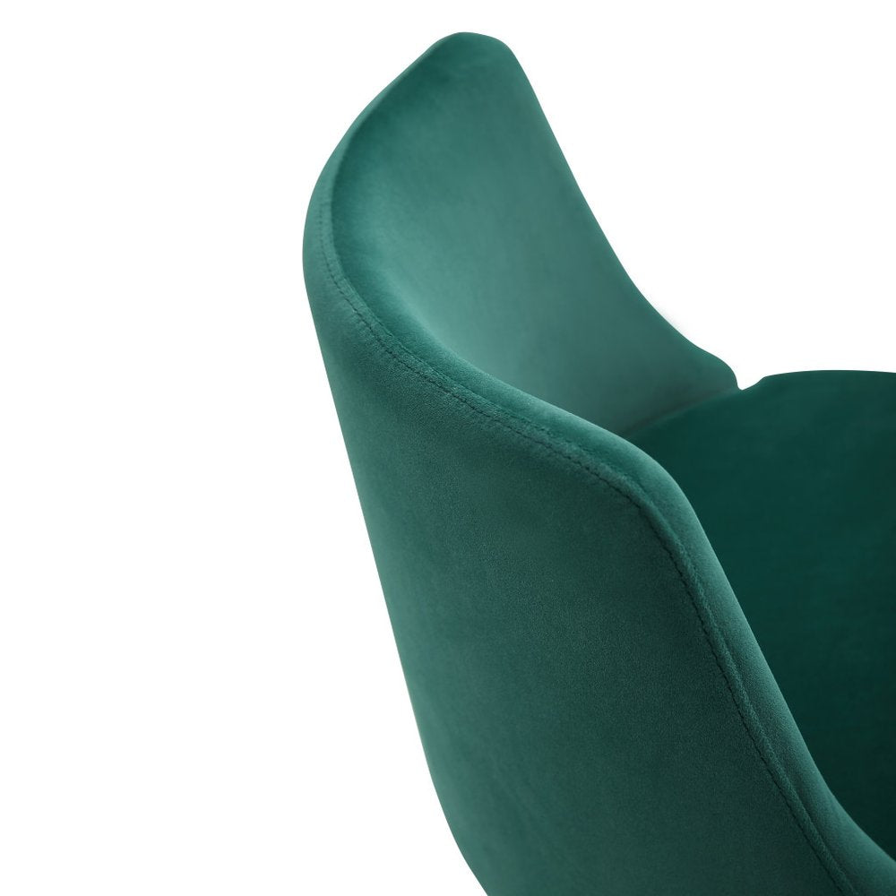 17" Modern Velvet Wingback Bar Chair