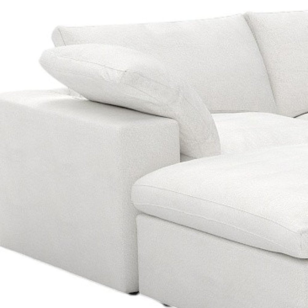 160" Linen Blend Modular U-Sectional Sofa