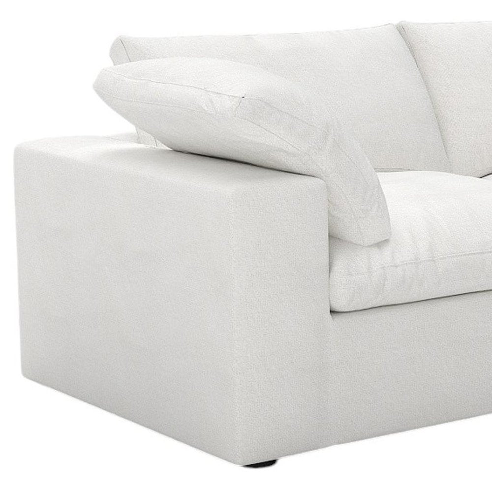 120" Linen Blend Modular Sofa with Toss Pillows