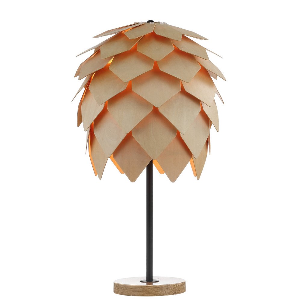 21" Brown Palm Table Lamp