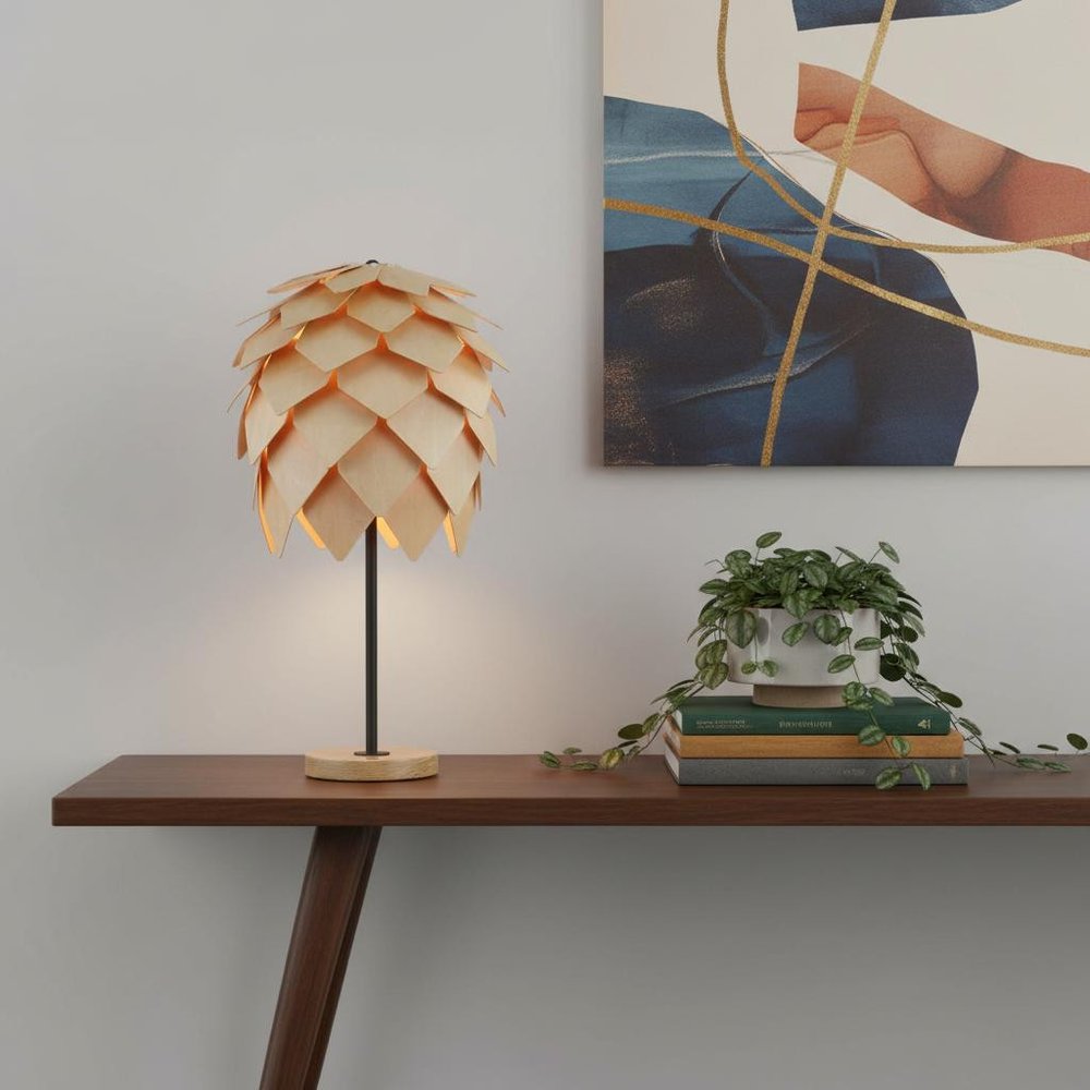 21" Brown Palm Table Lamp