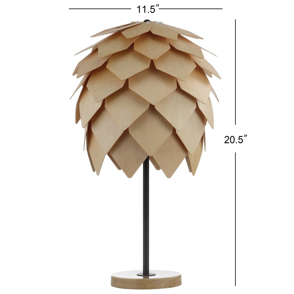 21" Brown Palm Table Lamp