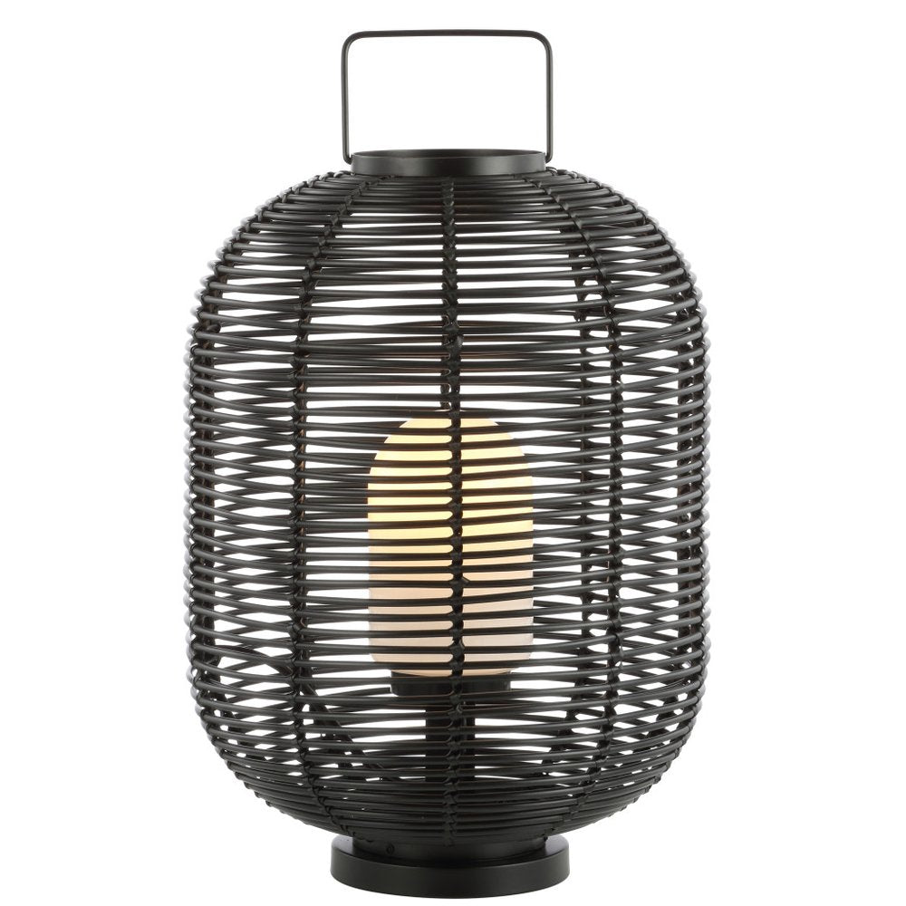 27" Black Cage Table Lantern