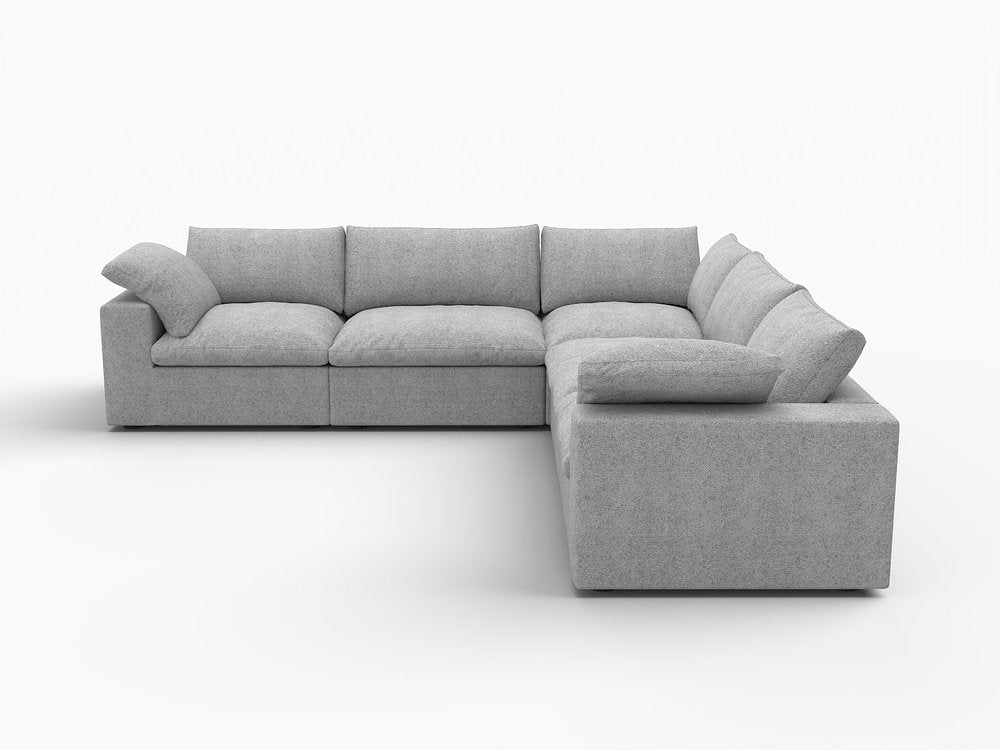 5 pc. 120" Linen Modular L-Shaped Corner Sectional