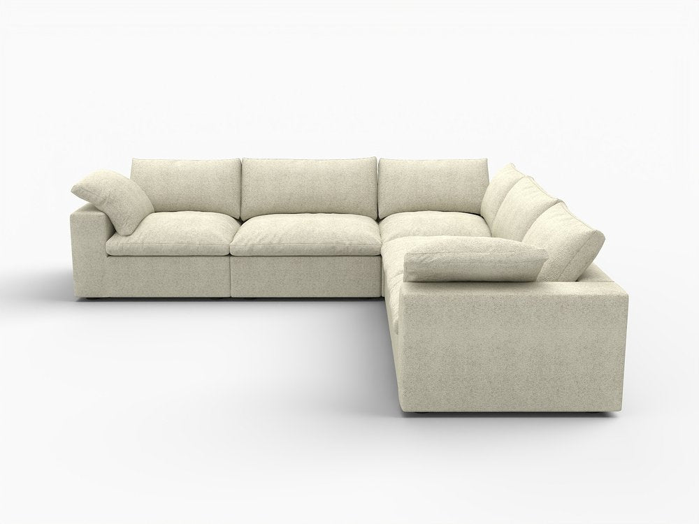 5 pc. 120" Linen Modular L-Shaped Corner Sectional