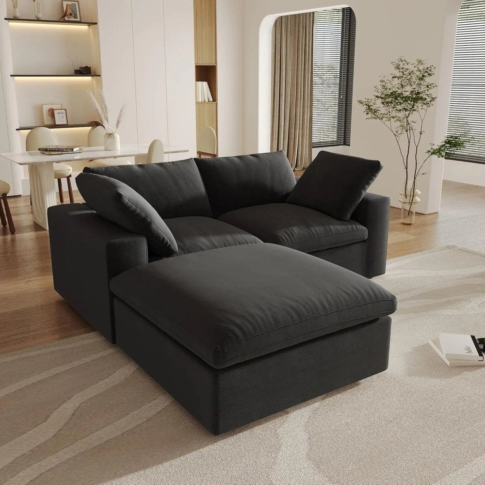 3 pc. 80" Modular Linen Corner Sectional