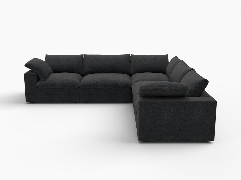 5 pc. 120" Linen Modular L-Shaped Corner Sectional