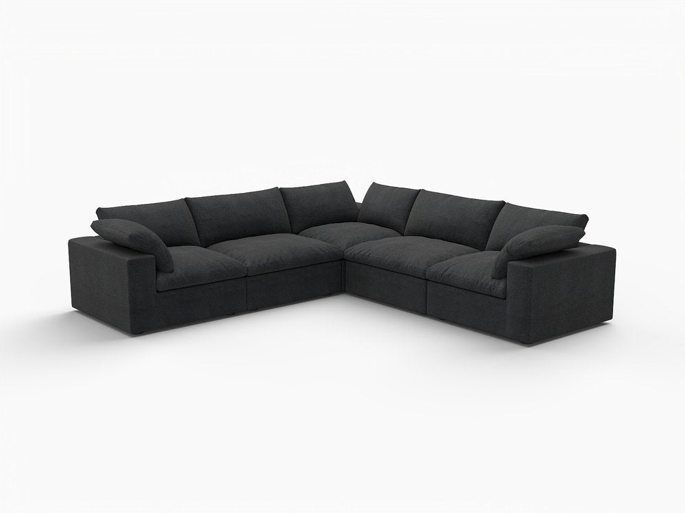 5 pc. 120" Linen Modular L-Shaped Corner Sectional
