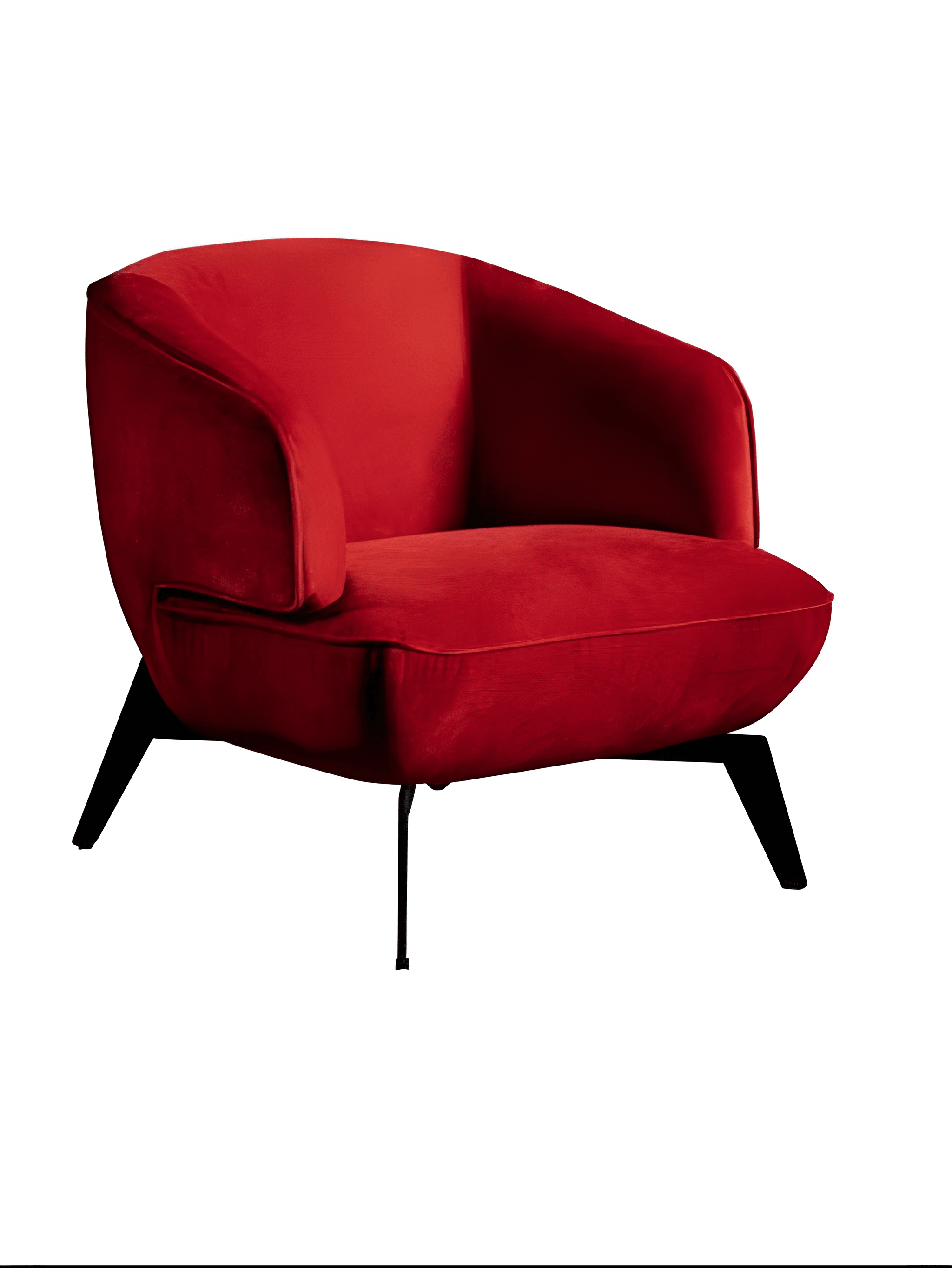 25" Velvet Deco Barrel Chair