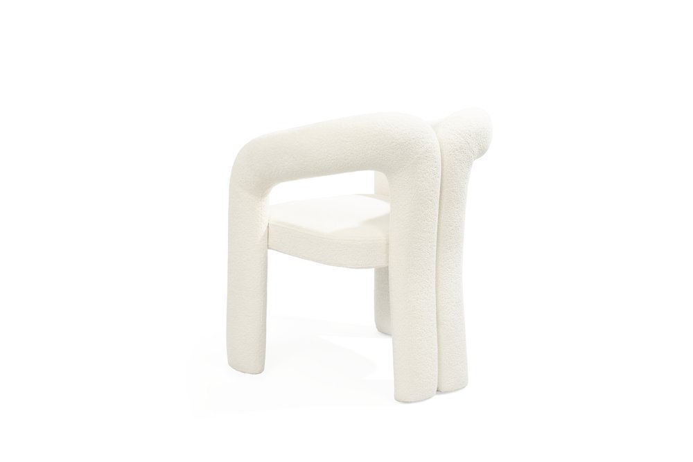 Bouclé Open Back Dining Chair