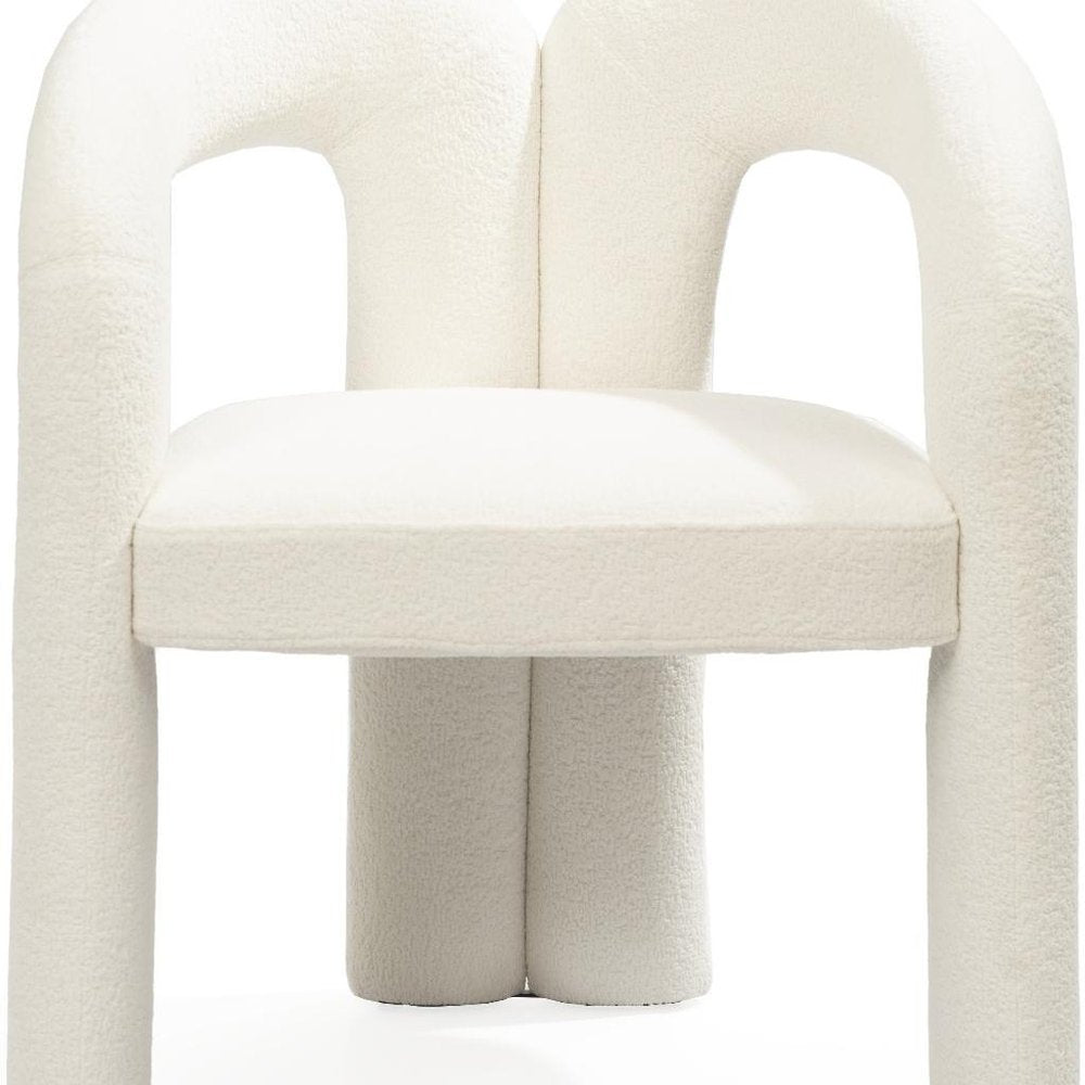 Bouclé Open Back Dining Chair