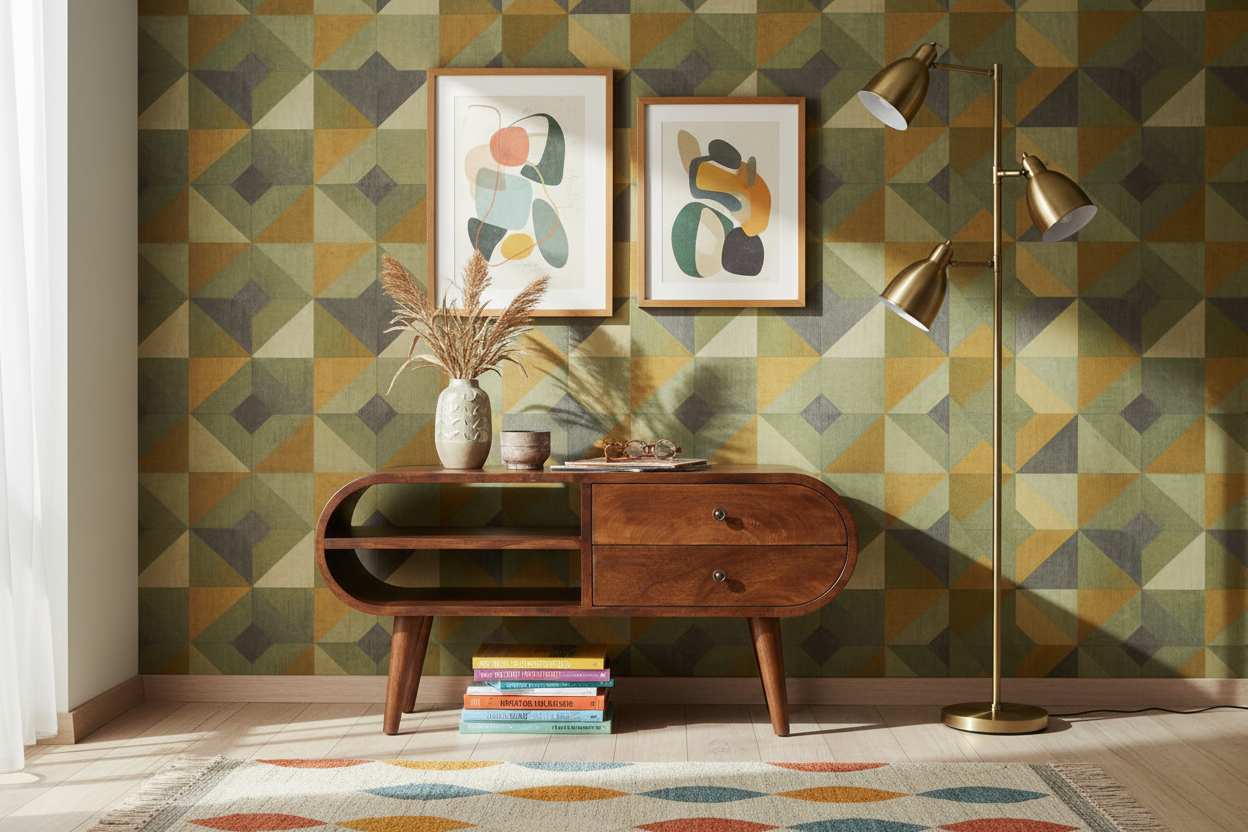 35" Brown Oval Mid-Mid-Century Coffee Table with Drawers