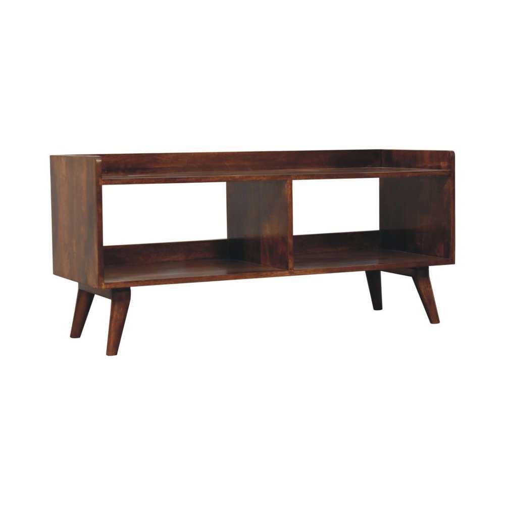 45" Brown Wood Open Rectangle Entertainment Stand