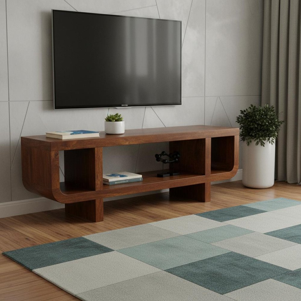 47" Brown Mango Wood Orion Open Entertainment Stand