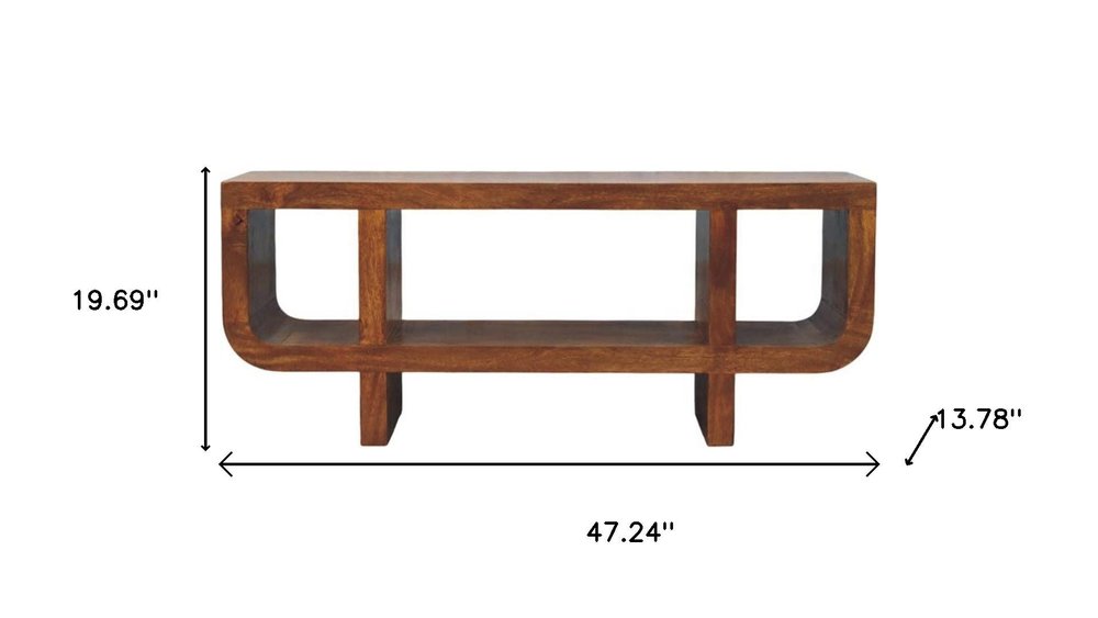 47" Brown Mango Wood Orion Open Entertainment Stand