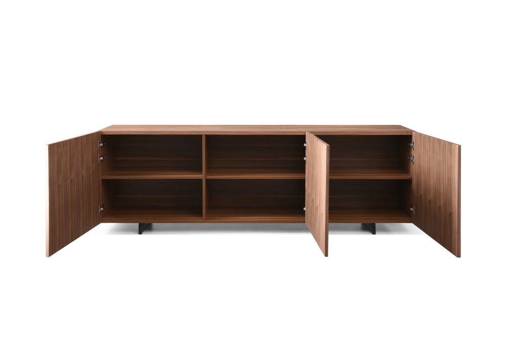 87" Brown Jagged Sideboard with Soft Close Doors