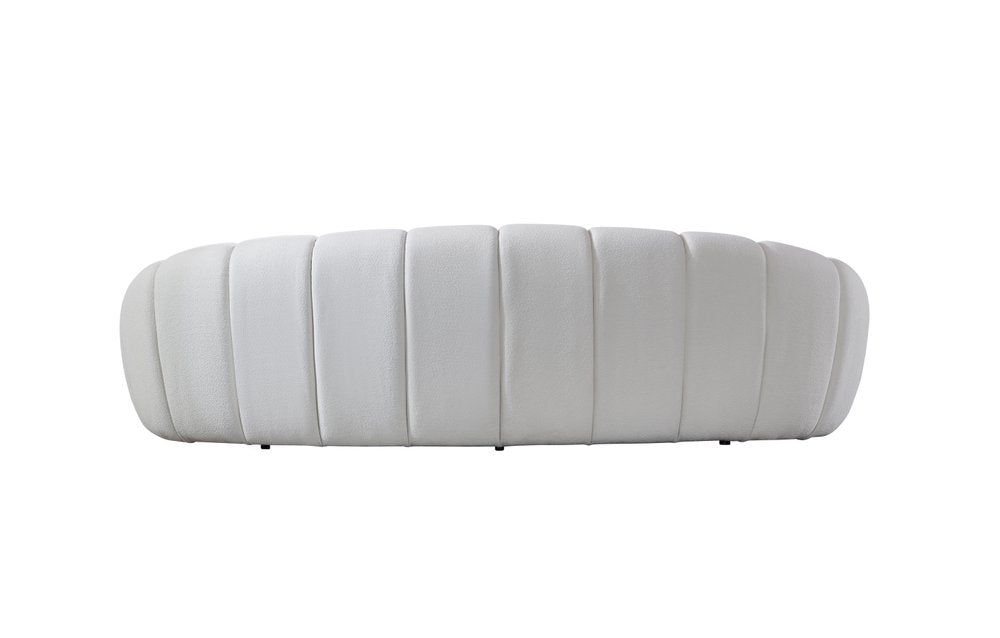 105" White Curved Bubble Sofa