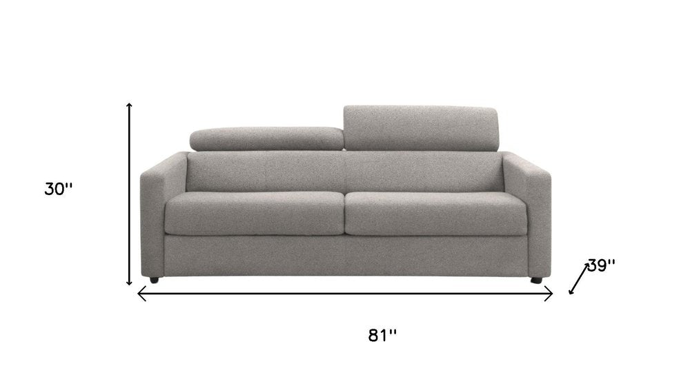 81" Light Gray Fabric Sleeper Sofa