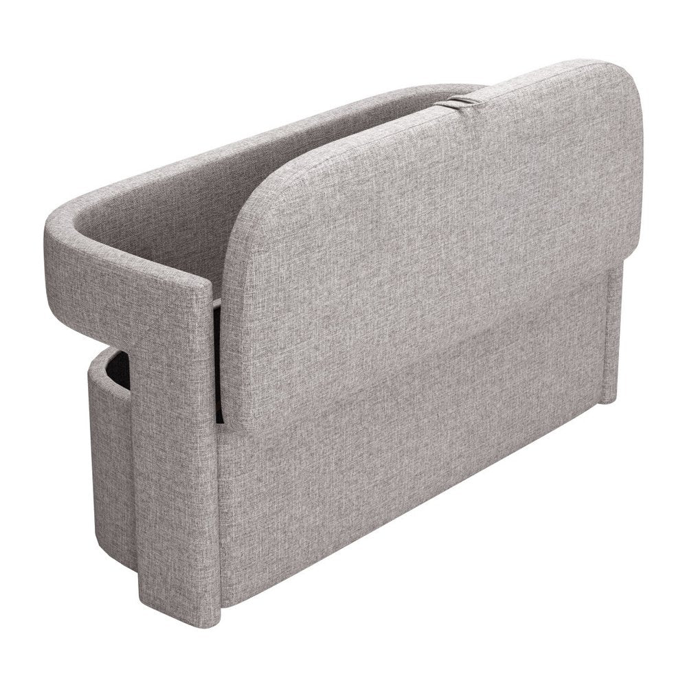 55" Gray Flip Top Storage Bench