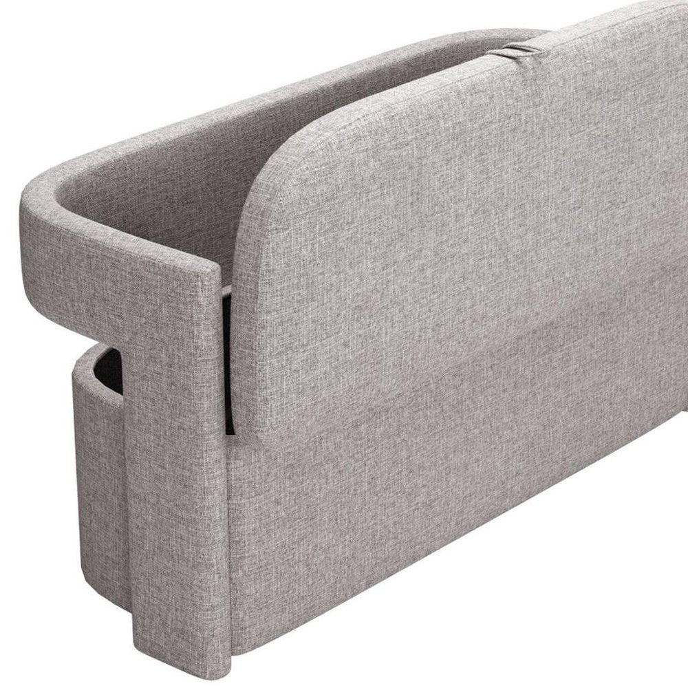 55" Gray Flip Top Storage Bench