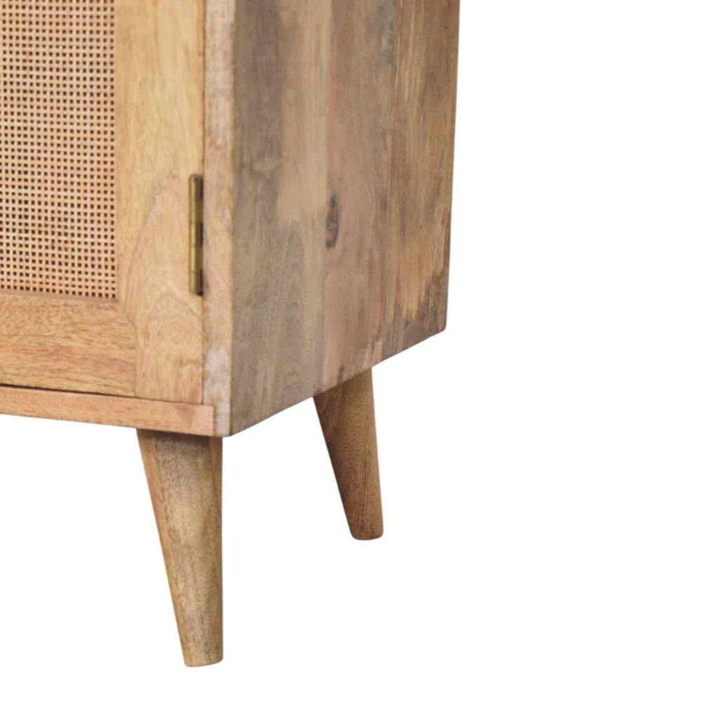 41" Natural Scandinavian Bench with Cabinet