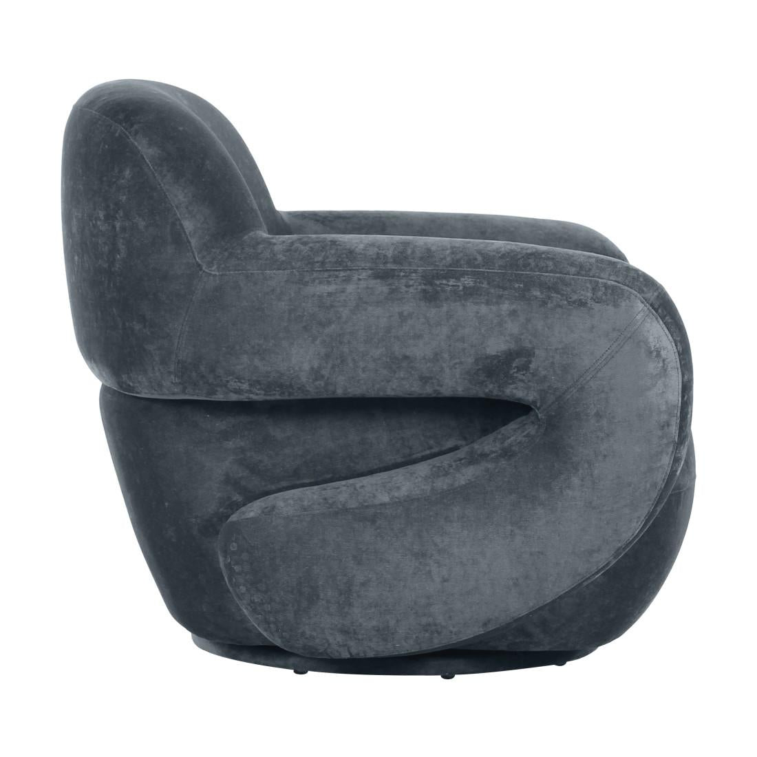 38" Gray Retro Future Velvet Sofa