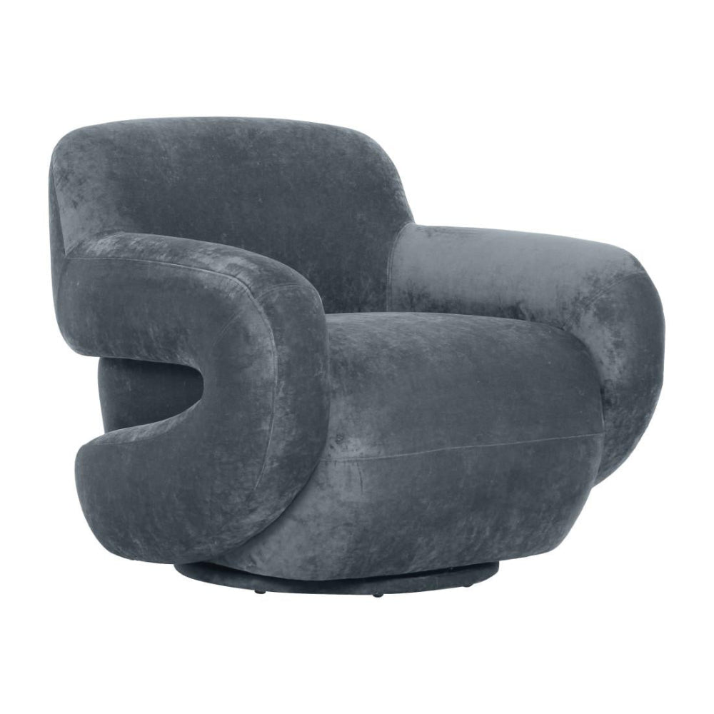 38" Gray Retro Future Velvet Sofa