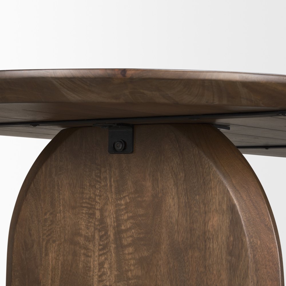 87" Modern Double Pedestal Wood Dining Table