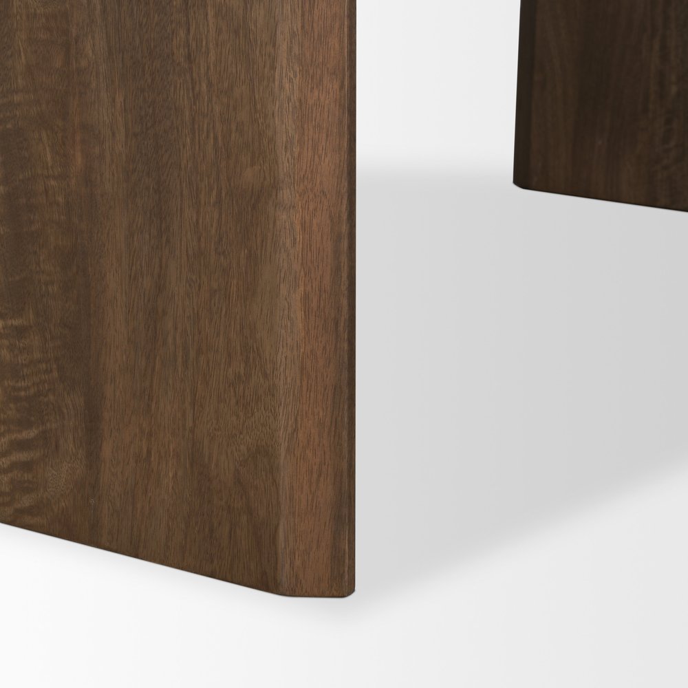 87" Modern Double Pedestal Wood Dining Table