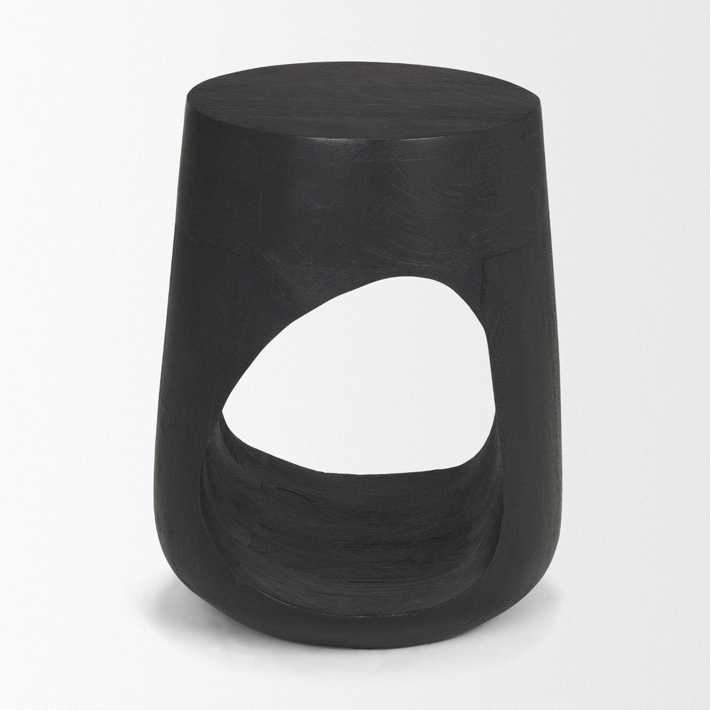 18" Wood Abstract Free-Form End Table