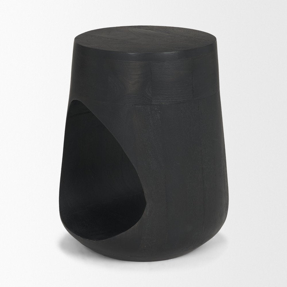 18" Wood Abstract Free-Form End Table