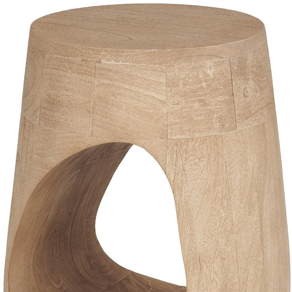 18" Wood Abstract Free-Form End Table