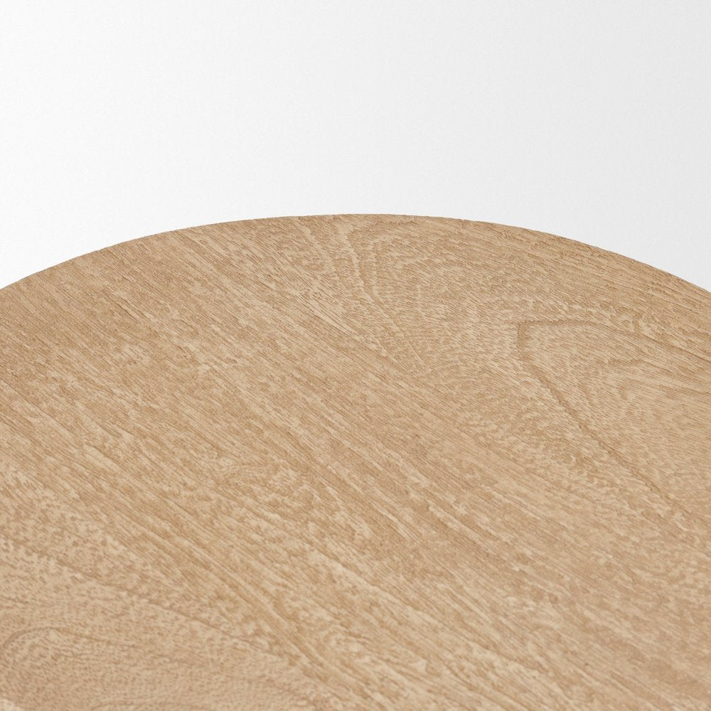 18" Wood Abstract Free-Form End Table