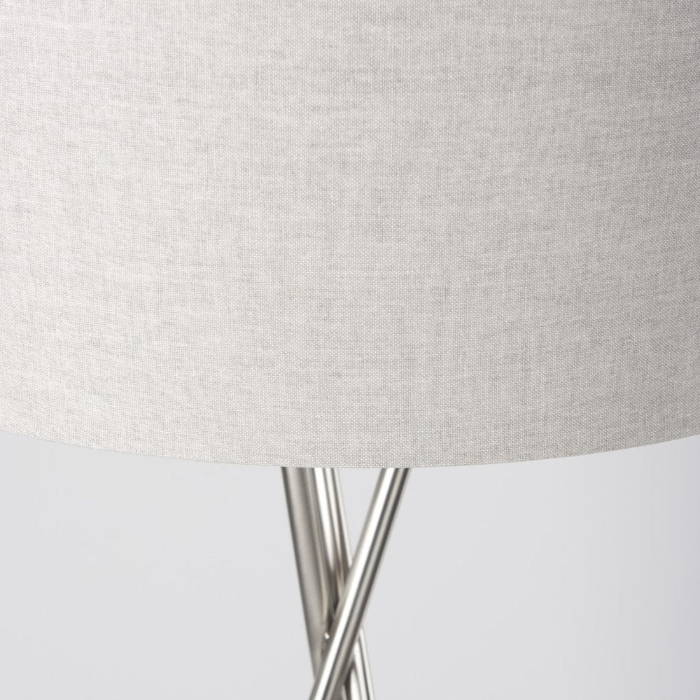 62" Beige Mid-Century Floor Lamp