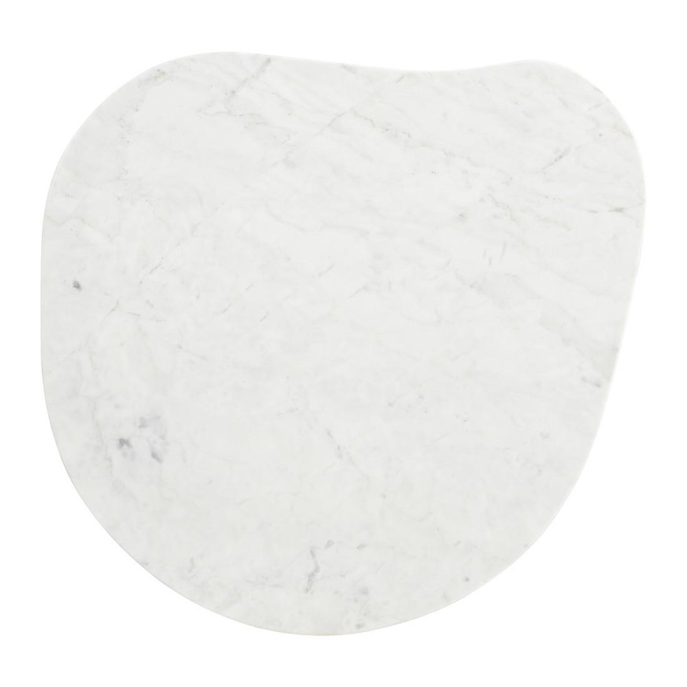 22" Walnut Marble Free Form End Table