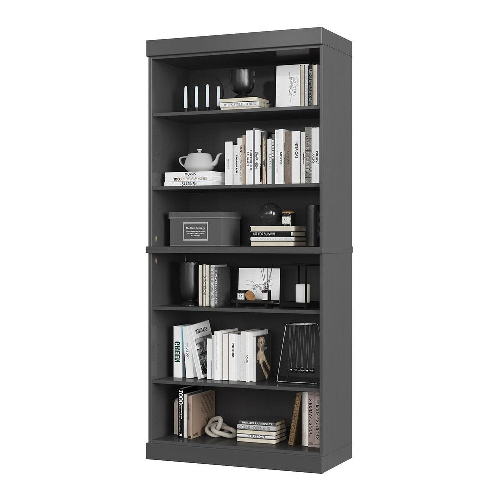32"  Adjustable Six Tier Library Bookcase