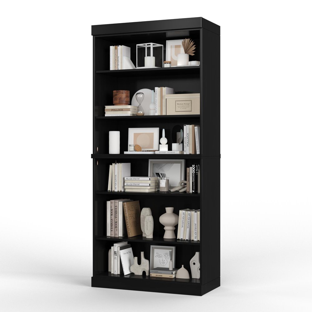 32"  Adjustable Six Tier Library Bookcase