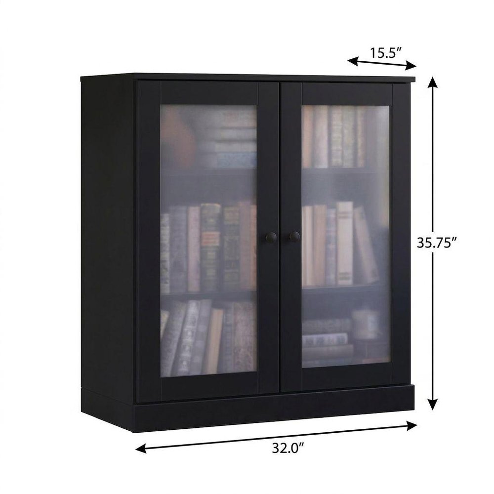 36" Contemporary Wood Three Tier Library Bookcase