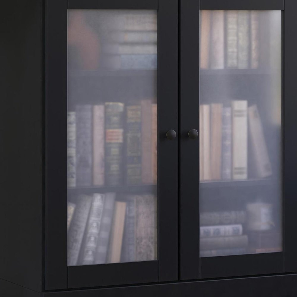 36" Contemporary Wood Three Tier Library Bookcase