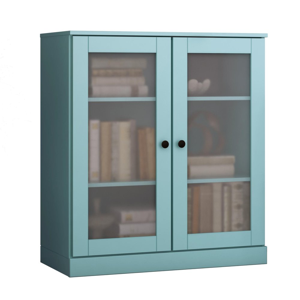 36" Contemporary Wood Three Tier Library Bookcase