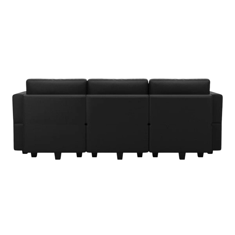 79" Faux Leather Modular Sofa with Storage